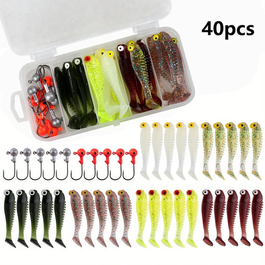 40pcs/ Jigs+Hooks